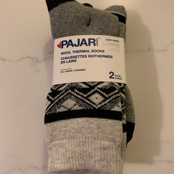 Pajar WOMEN'S Wool Thermal SOCKS 2-PACK NWT - Picture 1 of 7